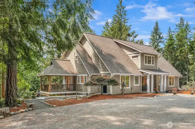 13310 Madrona Road SW rests on 5 acres of beautiful woodland on the popular westside of Vashon Island.
