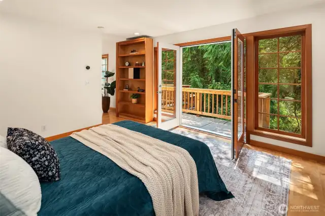 Fall asleep to the gentle sounds of nature right outside your door and enjoy your morning meditations on your private deck.