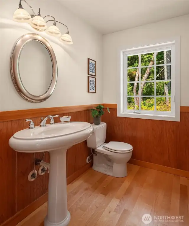 Main level powder room.