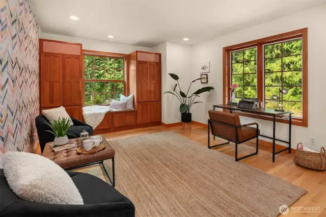 An office with a view and window seat ... what more could you want for your work-from-home life?