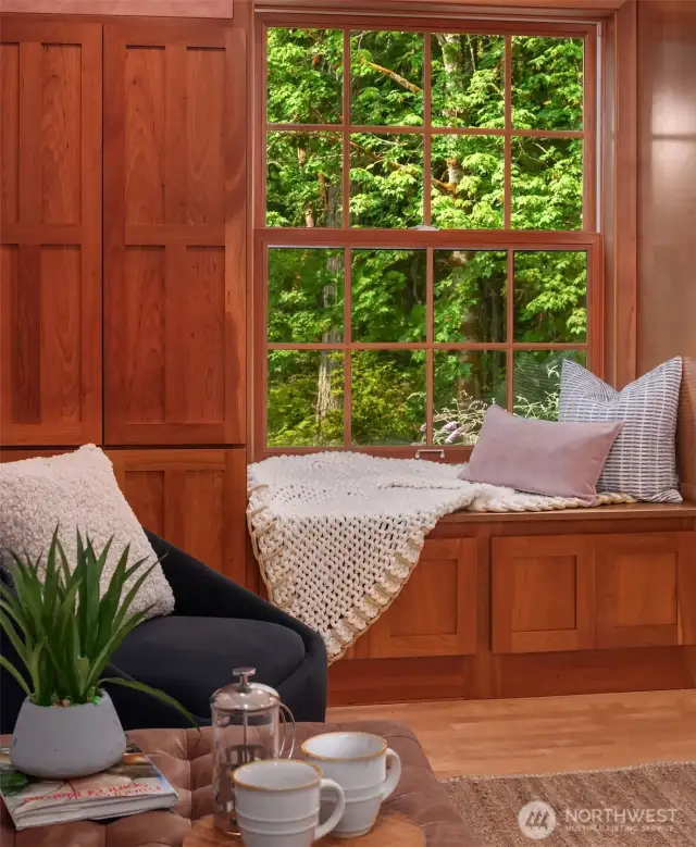 While away the days reading your favorite novel in this sweet space.