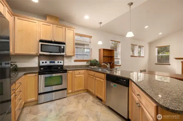 Loads of storage in the kitchen.