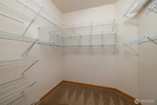 Expansive walk-in closet in the Primary Bedroom