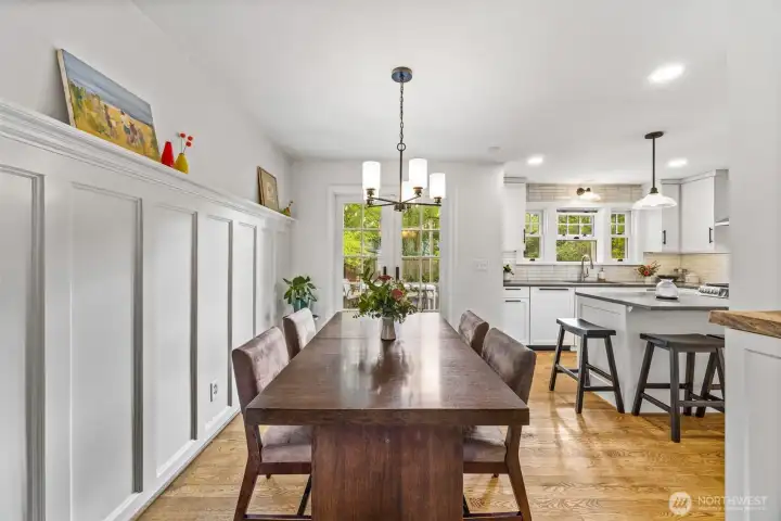 Perfect architectural details and easy access to the beautiful deck - extending the living space to the outdoors.