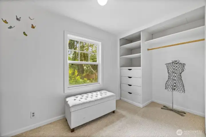 Both upper floor bedrooms have large walk-in closets providing tons of storage.