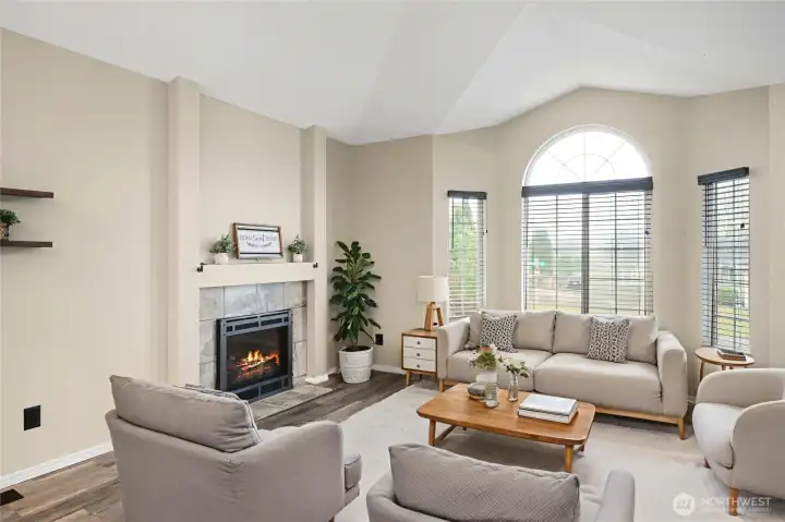 Light and bright. Staged.