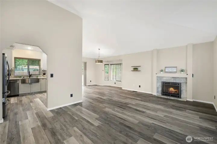 Desirable open floor plan.