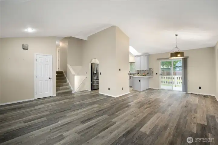 Spacious living and dining rooms.