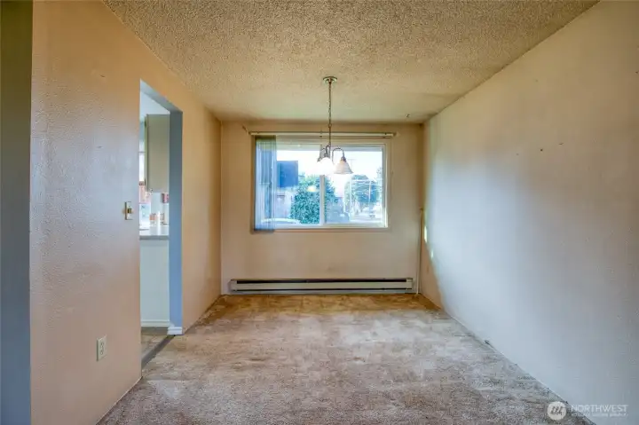 Dining area off of the living room