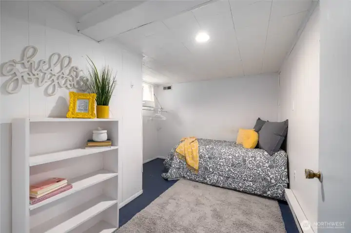 Bedroom number 4 is located downstairs. It could also be used as an office if desired.