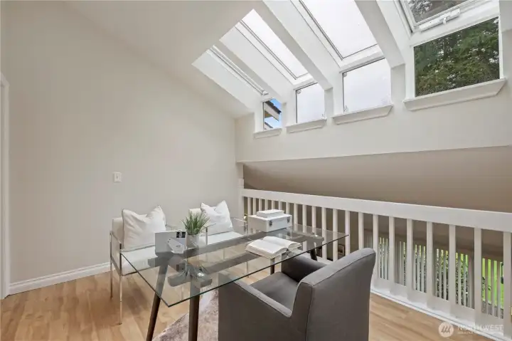 This loft area also contains a full closet.
