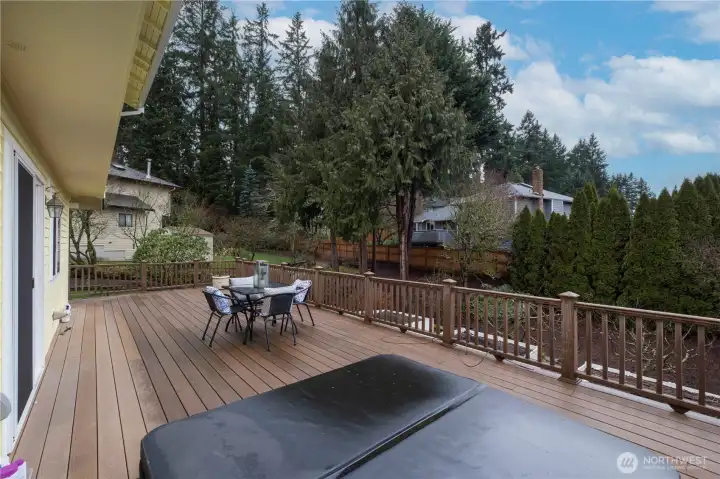 Did I mention a hot tub? Just three years old, with easy access from rear family room.