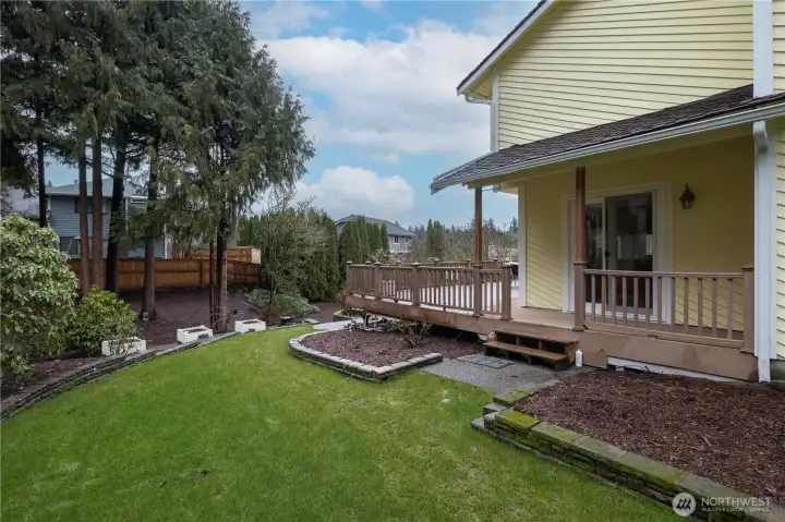 Wrap around deck area with access to/from kitchen.