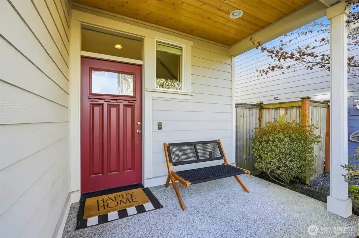 Front porch welcoming entryway