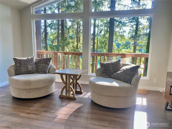 Wonderful views through the large picture windows in the living room