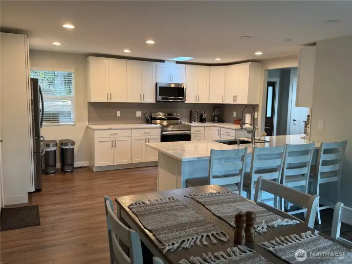 From the dining room viewing the kitchen