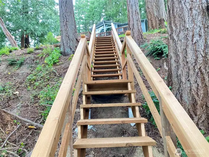 New Stairs going down to the water
