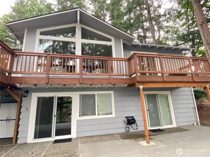 Exterior View showing the new back decks