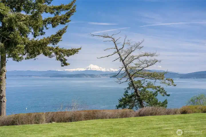 Nearly every room of this well crafted home takes advantage of expansive marine views with Mt. Baker dominating the background.