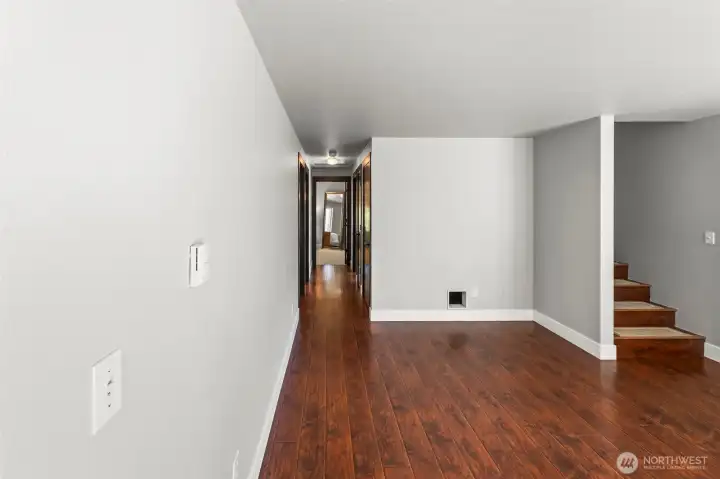 Hallway to first floor bedrooms and bath