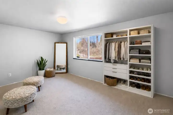 HUGE primary walk in closet or could be Den/office