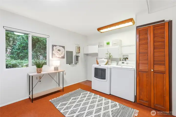 An incredibly spacious utility room.