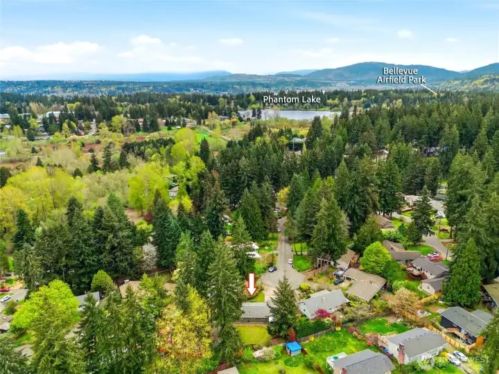 Close to Sammamish High, I-90, 405 and 520.