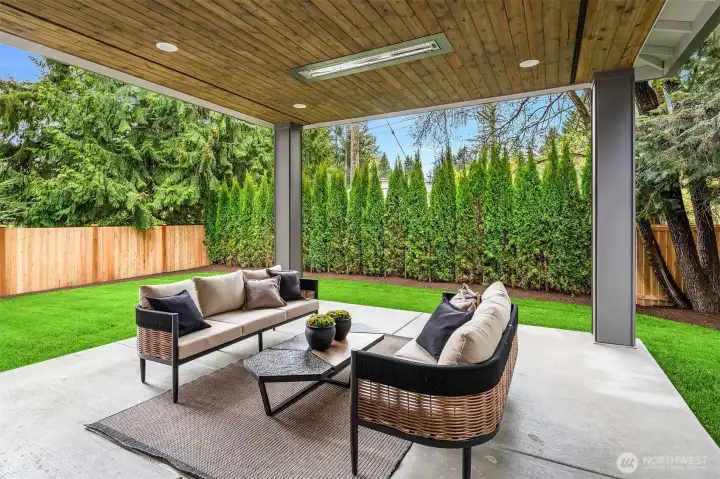 Private outdoor covered living area