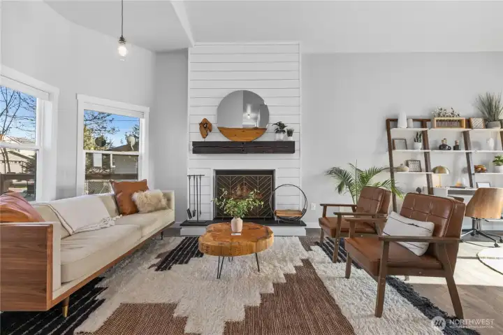 Bright, vaulted living spaces create an open and welcoming atmosphere filled with natural light. Bright, vaulted living spaces create an open and welcoming atmosphere filled with natural light.