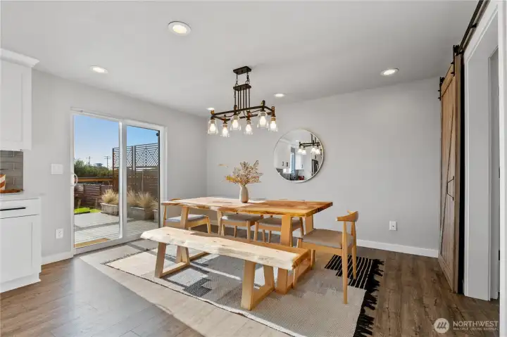 Sliding glass doors extend the living space outdoors to enjoy sunshine, fresh air, and entertaining space. Sliding glass doors extend the living space outdoors to enjoy sunshine, fresh air, and entertaining space.
