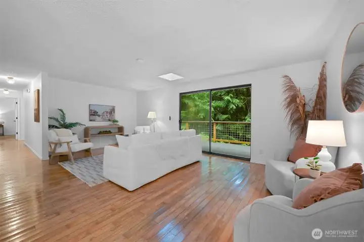 Dining and living spaces work together to create a connected and practical layout.