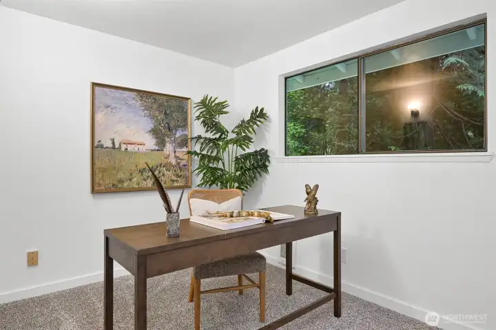 Flexible secondary room works well as a home office, guest room, hobby space, or additional bedroom.