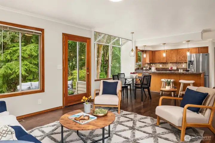 Family Room + Breakfast Nook + Chef's Kitchen - Open Floor Concept