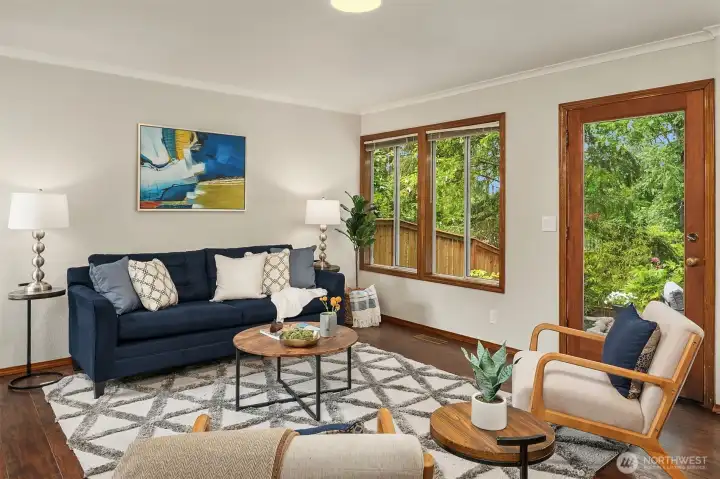 Family Room off the Kitchen - Walkout to Back Yard Patio