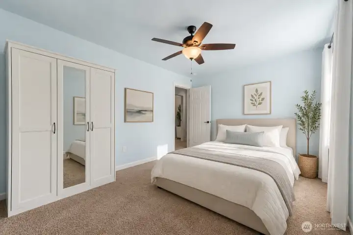 virtually staged 4th bedroom or bonus room