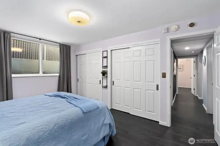 Dual closets in the primary suite