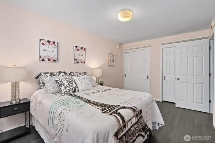 Bedroom 3 with dual closets