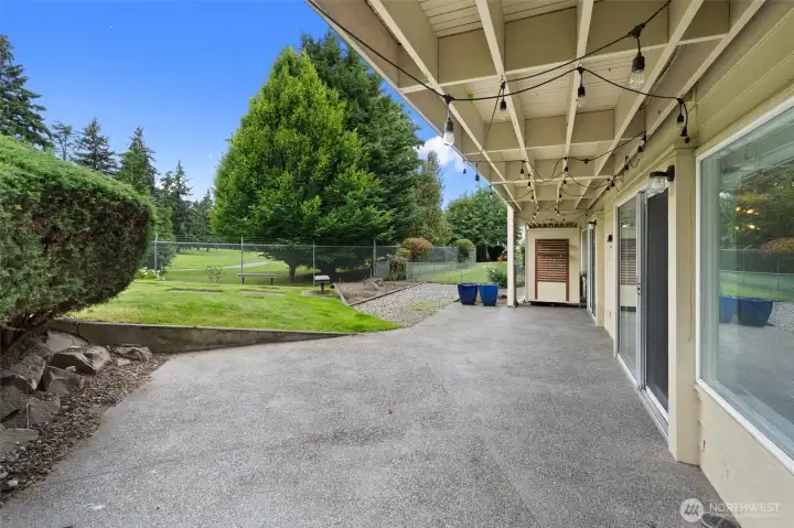 The 2 sliding doors lead out to your own spacious patio