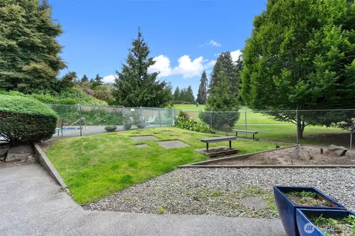 You can see the neighboring Rainier Golf Course from here