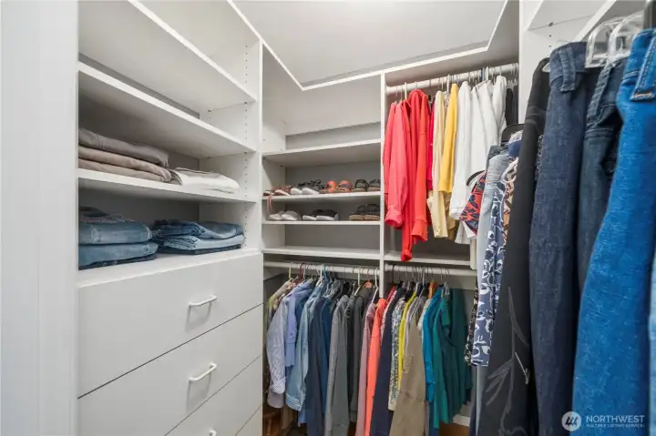 Primary walk-in California closet