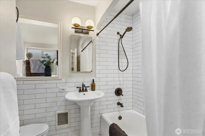 Fully updated bath on the main floor.