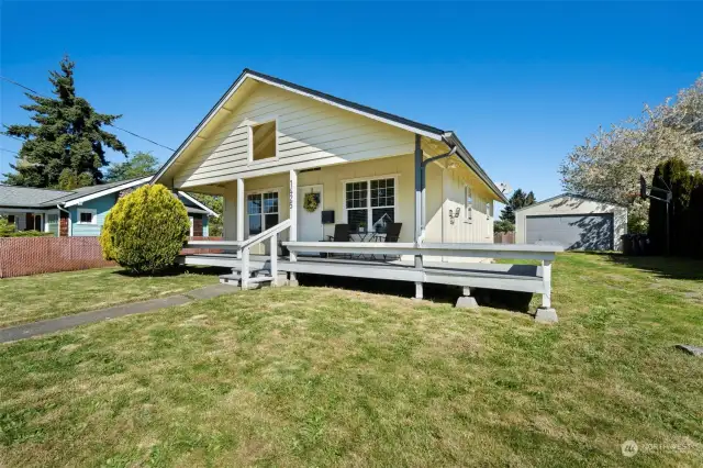 Adorable home is situated on a fully-fenced lot with a nice-sized 2-car garage as a huge plus!