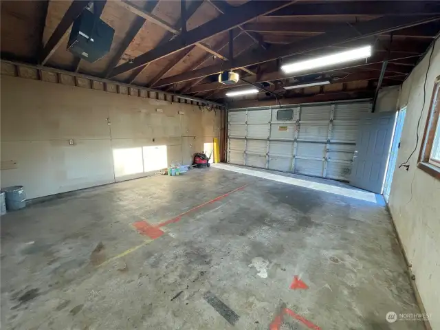 Interior of garage.  (Garage door opener is inoperable)