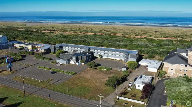 Lot in front of former hotel