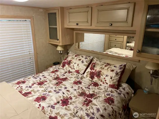 Primary bedroom in park model