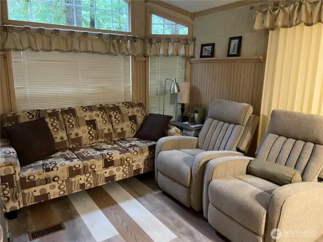Living area of park model