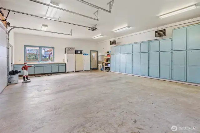 Expansive two-car garage with tons of storage