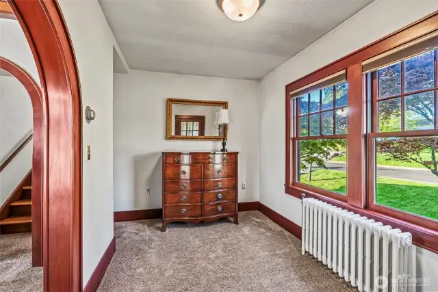 Welcoming room off one of two main level entries
