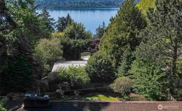 Arial view of possible lake views from a 2nd story