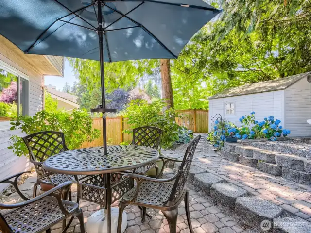 GORGEOUS LARGE BACKYARD WITH WONDERFUL LANDSCAPING. FULLY FENCED W/ LOTS OF ROOM FOR PLAY AND PETS.